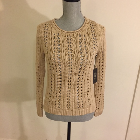 VINCE CAMUTO Tiramisu Open Cable Knit Sweater (XS) - Picture 8 of 8